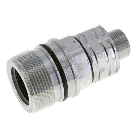 Steel DN 20 Hydraulic Coupling Socket 14 mm S Compression Ring ISO 14541/8434-1 D M42 x 2