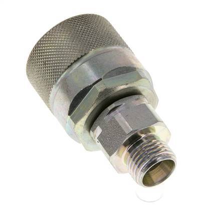 Steel DN 10 Hydraulic Coupling Plug 10 mm L Compression Ring ISO 14541/8434-1 D M28 x 2
