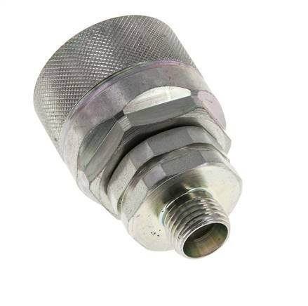 Steel DN 12.5 Hydraulic Coupling Plug 10 mm L Compression Ring ISO 14541/8434-1 D M36 x 2