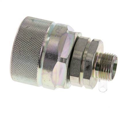 Steel DN 12.5 Hydraulic Coupling Plug 12 mm L Compression Ring ISO 14541/8434-1 D M36 x 2