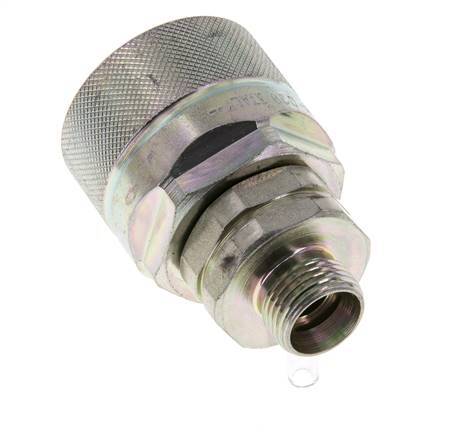 Steel DN 12.5 Hydraulic Coupling Plug 12 mm L Compression Ring ISO 14541/8434-1 D M36 x 2