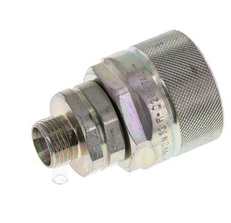 Steel DN 12.5 Hydraulic Coupling Plug 12 mm L Compression Ring ISO 14541/8434-1 D M36 x 2