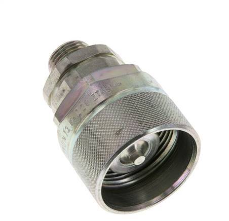 Steel DN 12.5 Hydraulic Coupling Plug 12 mm L Compression Ring ISO 14541/8434-1 D M36 x 2