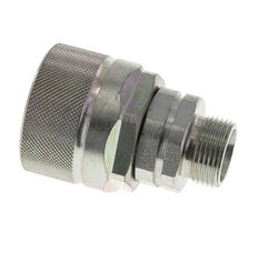 Steel DN 12.5 Hydraulic Coupling Plug 15 mm L Compression Ring ISO 14541/8434-1 D M36 x 2