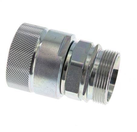 Steel DN 25 Hydraulic Coupling Plug 35 mm L Compression Ring ISO 8434-1 D M48 x 3