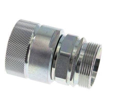 Steel DN 25 Hydraulic Coupling Plug 35 mm L Compression Ring ISO 8434-1 D M48 x 3