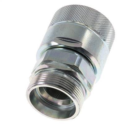 Steel DN 25 Hydraulic Coupling Plug 35 mm L Compression Ring ISO 8434-1 D M48 x 3