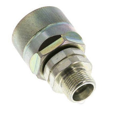 Steel DN 12.5 Hydraulic Coupling Plug 14 mm S Compression Ring ISO 14541/8434-1 D M36 x 2