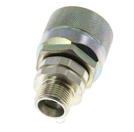 Steel DN 12.5 Hydraulic Coupling Plug 14 mm S Compression Ring ISO 14541/8434-1 D M36 x 2