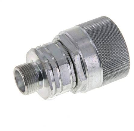Steel DN 20 Hydraulic Coupling Plug 14 mm S Compression Ring ISO 14541/8434-1 D M42 x 2