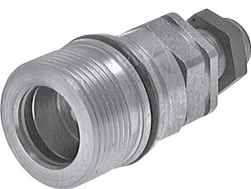 Steel DN 20 Hydraulic Coupling Socket 14 mm S Compression Ring Bulkhead ISO 14541/8434-1 D M42 x 2