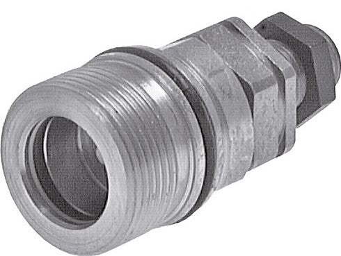 Steel DN 20 Hydraulic Coupling Socket 12 mm L Compression Ring Bulkhead ISO 14541/8434-1 D M42 x 2