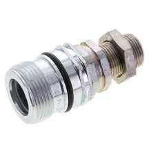 Steel DN 12.5 Hydraulic Coupling Socket 15 mm L Compression Ring Bulkhead ISO 14541/8434-1 D M36 x 2