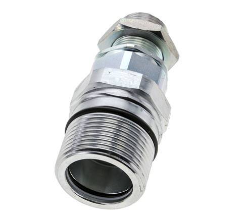 Steel DN 25 Hydraulic Coupling Socket 22 mm L Compression Ring Bulkhead ISO 8434-1 D M48 x 3