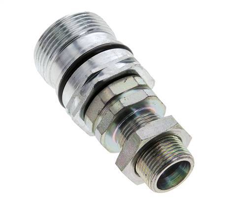 Steel DN 12.5 Hydraulic Coupling Socket 14 mm S Compression Ring Bulkhead ISO 14541/8434-1 D M36 x 2