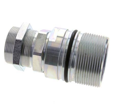 Steel DN 31.5 Hydraulic Coupling Socket 38 mm S Compression Ring Bulkhead ISO 8434-1 D M70 x 3