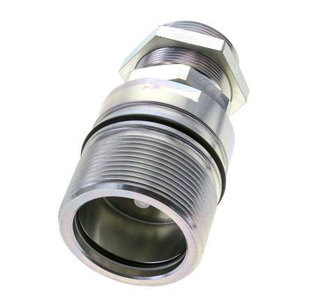 Steel DN 31.5 Hydraulic Coupling Socket 38 mm S Compression Ring Bulkhead ISO 8434-1 D M70 x 3