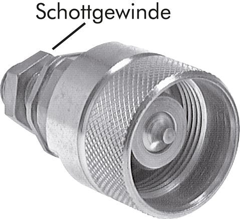 Steel DN 25 Hydraulic Coupling Plug 30 mm S Compression Ring Bulkhead ISO 8434-1 D M48 x 3