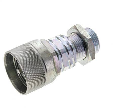 Steel DN 20 Hydraulic Coupling Plug 20 mm S Compression Ring Bulkhead ISO 14541/8434-1 D M42 x 2