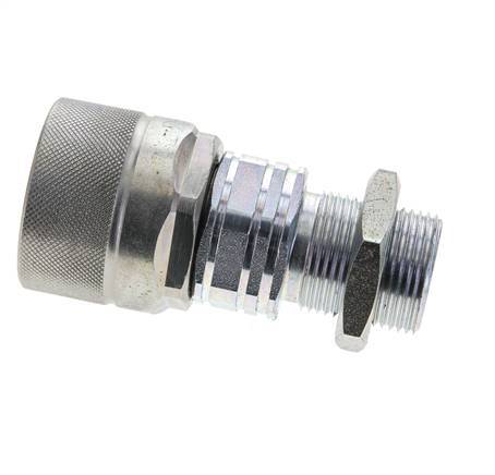 Steel DN 20 Hydraulic Coupling Plug 20 mm S Compression Ring Bulkhead ISO 14541/8434-1 D M42 x 2