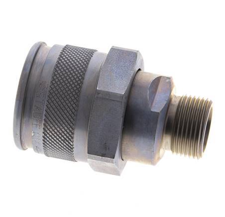 Steel Hydraulic Coupling Plug 14 mm S Cutting Ring ISO 14540/8434-1 D M32 x 3