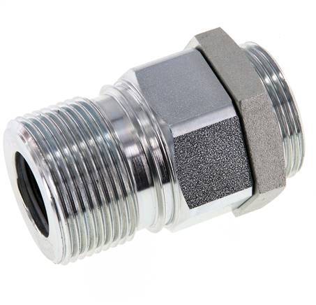 Steel EDBRO Screw Couplings G 3/4 inch Female Threads Fixed Half D 44.5 mm