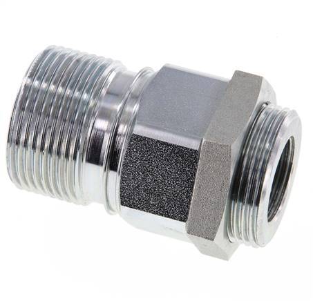 Steel EDBRO Screw Couplings G 3/4 inch Female Threads Fixed Half D 44.5 mm