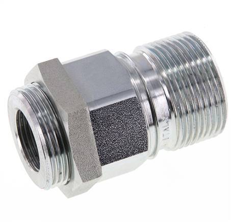 Steel EDBRO Screw Couplings G 3/4 inch Female Threads Fixed Half D 44.5 mm