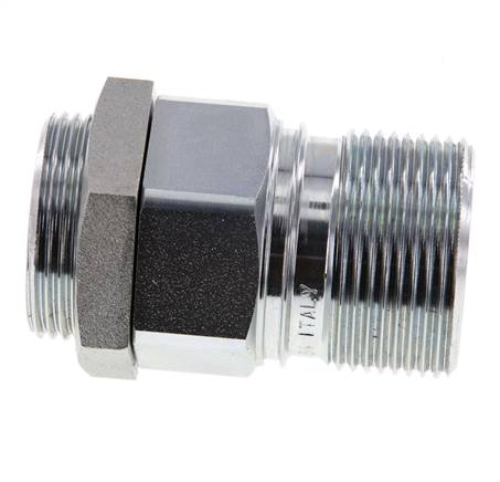 Steel EDBRO Screw Couplings G 3/4 inch Female Threads Fixed Half D 44.5 mm