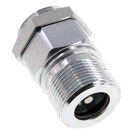 Steel EDBRO Screw Couplings G 3/4 inch Female Threads Fixed Half D 44.5 mm