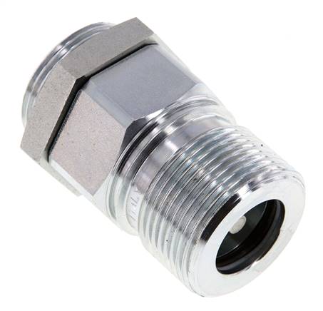 Steel EDBRO Screw Couplings G 3/4 inch Female Threads Fixed Half D 44.5 mm