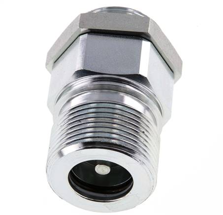 Steel EDBRO Screw Couplings G 3/4 inch Female Threads Fixed Half D 44.5 mm