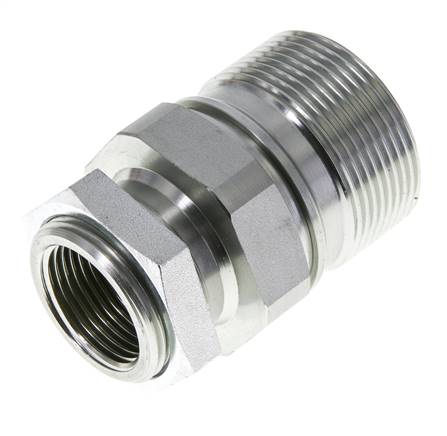 Steel EDBRO Screw Couplings G 1 inch Female Threads Fixed Half D 54 mm