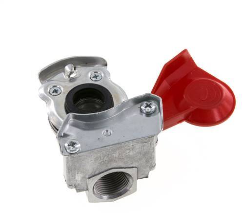 Supply Red Aluminum Gladhand Coupling M22x1.5 Female Threads DIN 74342