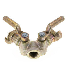 G 3/4'' Double Throttle Valve Claw Coupling DIN 3487 Cast Iron