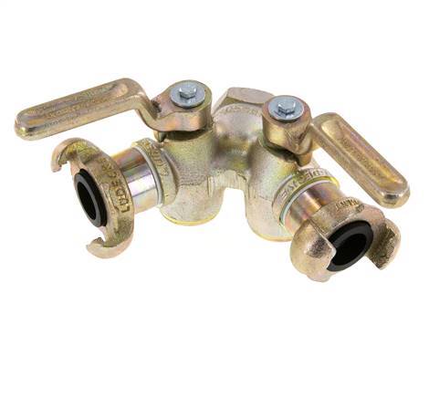 G 3/4'' Double Throttle Valve Claw Coupling DIN 3487 Cast Iron