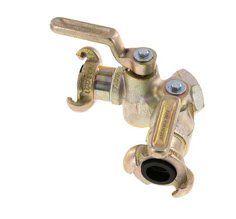 G 3/4'' Double Throttle Valve Claw Coupling DIN 3487 Cast Iron