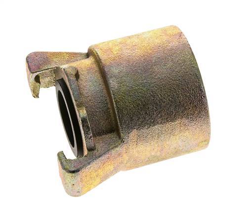 Sandblast Coupling 2'' Female Threads Malleable Cast Iron Coupling Length 79 mm