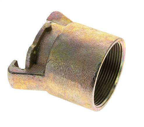 Sandblast Coupling 2'' Female Threads Malleable Cast Iron Coupling Length 79 mm