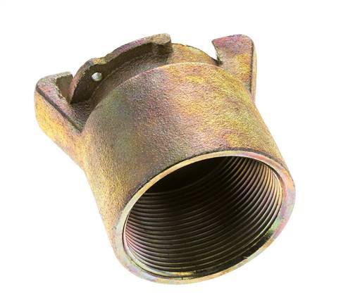 Sandblast Coupling 2'' Female Threads Malleable Cast Iron Coupling Length 79 mm