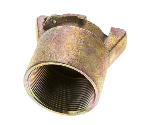Sandblast Coupling 2'' Female Threads Malleable Cast Iron Coupling Length 79 mm
