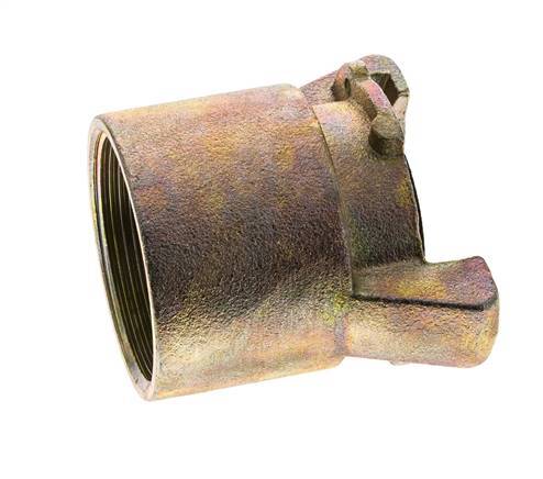 Sandblast Coupling 2'' Female Threads Malleable Cast Iron Coupling Length 79 mm
