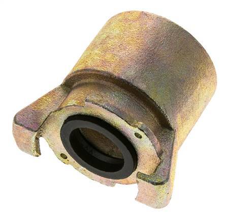 Sandblast Coupling 2'' Female Threads Malleable Cast Iron Coupling Length 79 mm