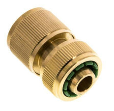 Brass GARDENA Style Hose Connector 13 mm (1/2") Water Stop