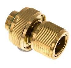 Brass GARDENA Style Hose Connector 19 mm (3/4") Water Stop