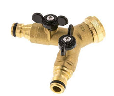 Brass Garden Hose Distributor G 3/4 inch Female Threads Ball Valve