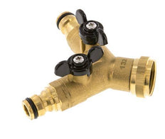 Brass Garden Hose Distributor G 3/4 inch Female Threads Ball Valve