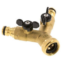 Brass Garden Hose Distributor G 3/4 inch Female Threads Ball Valve