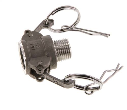 Camlock DN 15 (1/2'') Stainless Steel Coupling R 1/2'' Male Thread Type B MIL-C-27487