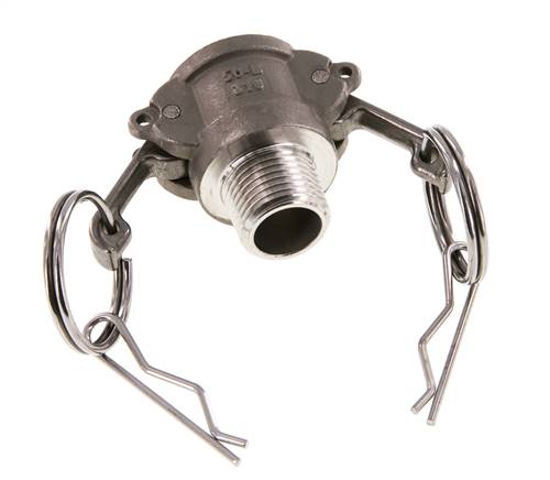 Camlock DN 15 (1/2'') Stainless Steel Coupling R 1/2'' Male Thread Type B MIL-C-27487